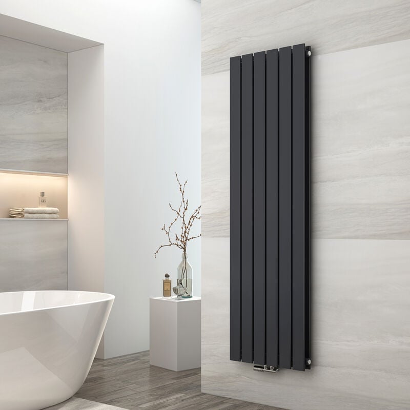 foto del prodotto emke radiatore ad acqua calda in acciaio radiatore a doppio strato tubo piatto montaggio a parete antracite 160x46cm