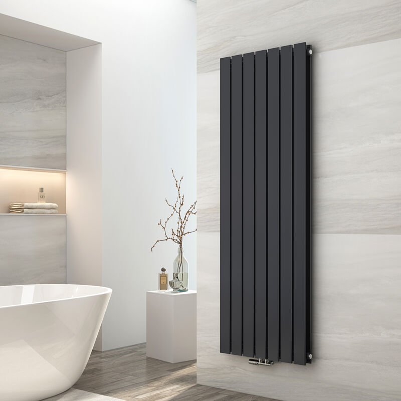foto del prodotto emke radiatore ad acqua calda in acciaio radiatore a doppio strato tubo piatto montaggio a parete antracite 160x54cm
