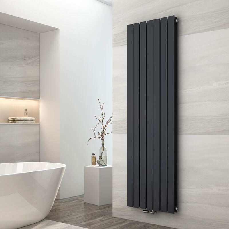 foto del prodotto emke radiatore ad acqua calda in acciaio radiatore a doppio strato tubo piatto montaggio a parete antracite 180x54cm