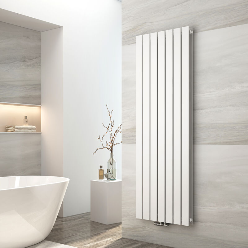 foto del prodotto emke radiatore ad acqua calda in acciaio radiatore a doppio strato tubo piatto montaggio a parete bianco 160x54cm