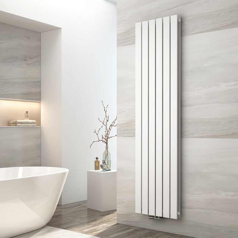 foto del prodotto emke radiatore ad acqua calda in acciaio radiatore a doppio strato tubo piatto montaggio a parete bianco 180x46cm