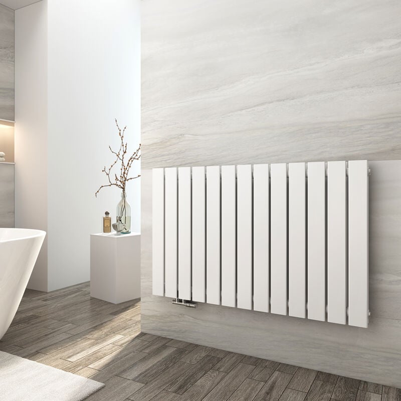foto del prodotto emke radiatore ad acqua calda in acciaio radiatore a doppio strato tubo piatto montaggio a parete bianco 63x100cm