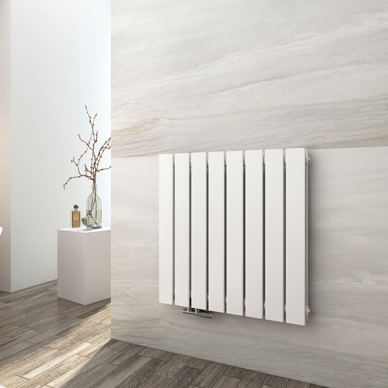 foto del prodotto emke radiatore ad acqua calda in acciaio radiatore a doppio strato tubo piatto montaggio a parete bianco 63x62cm