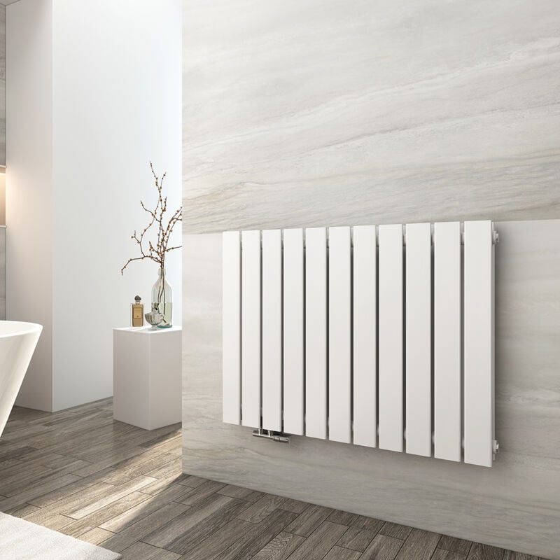 foto del prodotto emke radiatore ad acqua calda in acciaio radiatore a doppio strato tubo piatto montaggio a parete bianco 63x85cm