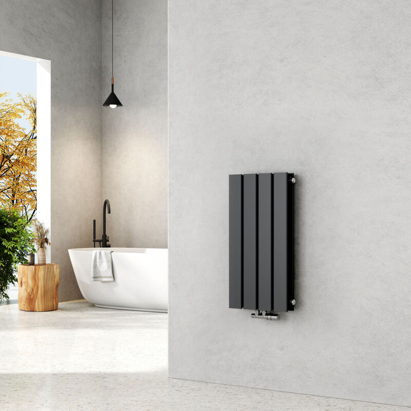 foto del prodotto emke radiatore termoarredo termosifoni ad acqua calda in acciaio pannelli piatti antracite 600 x 300 mm doppio strato