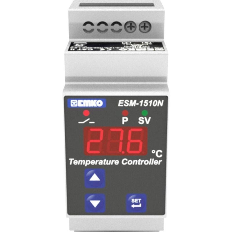 foto del prodotto emko esm 1510 n.5.14.0.1 00.00 2.0.0.0 regolatori a 2 punti termostato pt1000 50 fino a 400 c rel 5 a l x l x a 62