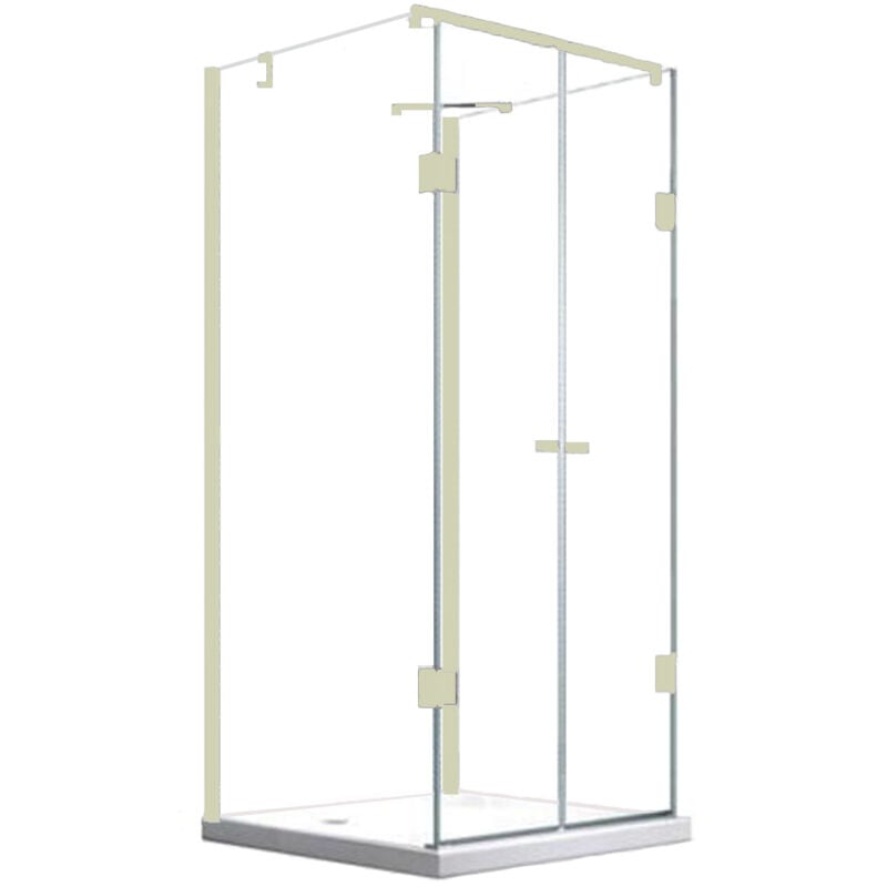 foto del prodotto emma 90x120x90 cm h 195 cm box doccia a u raccordi bianchi buylando