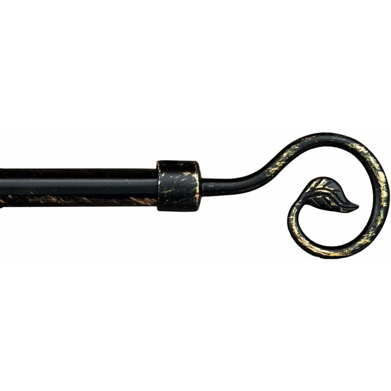 foto del prodotto emmevi mv s.p.a. - bastone tenda estendibile 120-210 cm ferro asta anelli staffe stile antico - ricciolo