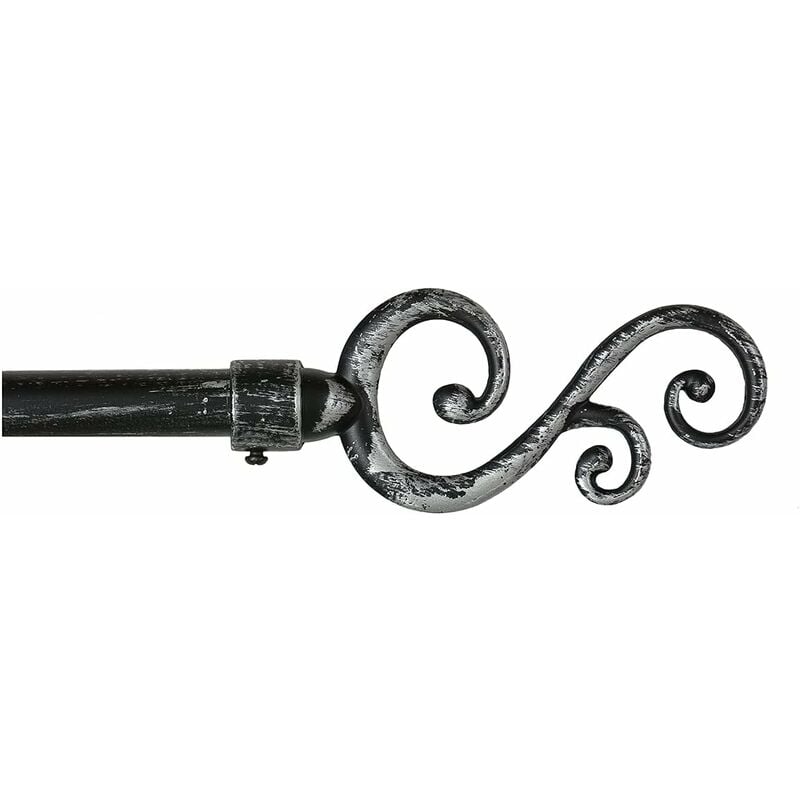 foto del prodotto emmevi mv s.p.a. bastone tenda ferro estendibile 120 210 asta scorritenda modello spirali nero argento
