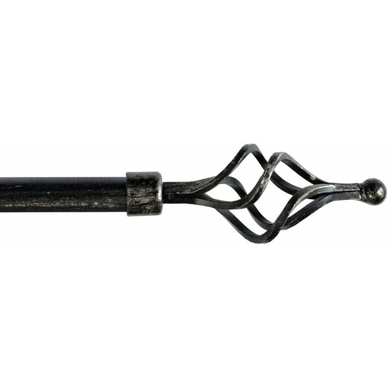 foto del prodotto emmevi mv s.p.a. bastone tenda ferro estendibile 120 210 asta scorritenda modello vortice nero argento