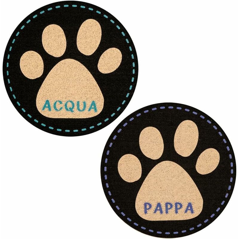 foto del prodotto emmevi mv s.p.a. coppia tappetini sottociotola gomma sostenibile antiscivolo cane gatto tondi