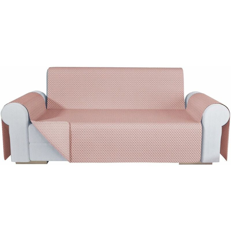 foto del prodotto emmevi mv s.p.a. copridivano double face moderno salvadivano lavabile fodera proteggi divano rosa 100 made in italy 2 posti