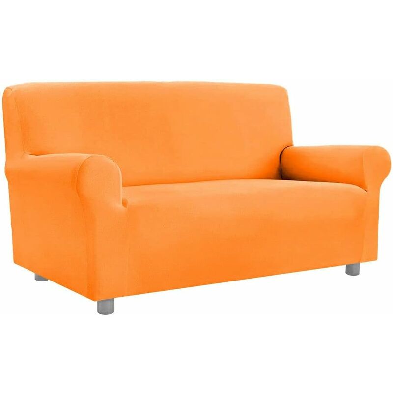foto del prodotto emmevi mv s.p.a. copridivano elasticizzato universale con braccioli 100 made in italy salva divano poltrona arancione 1 posto