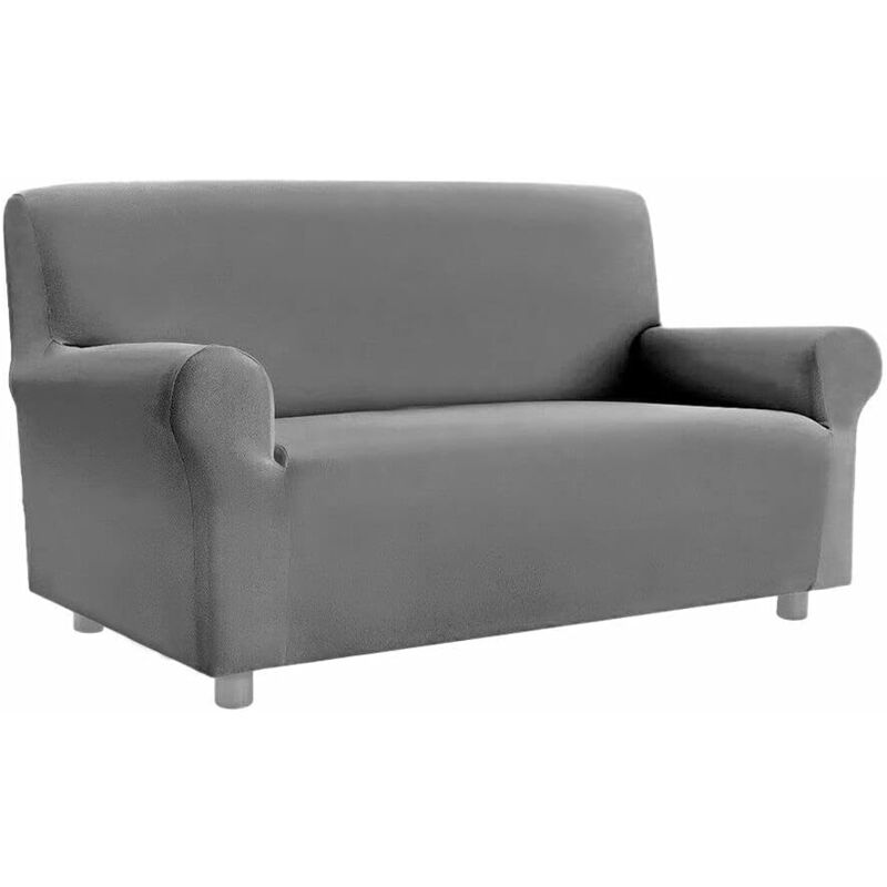 foto del prodotto emmevi mv s.p.a. copridivano elasticizzato universale con braccioli 100 made in italy salva divano poltrona grigio 2 posti