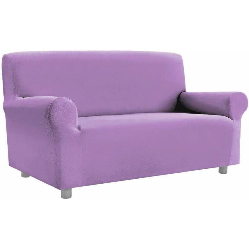 foto del prodotto emmevi mv s.p.a. copridivano elasticizzato universale con braccioli 100 made in italy salva divano poltrona viola 2 posti
