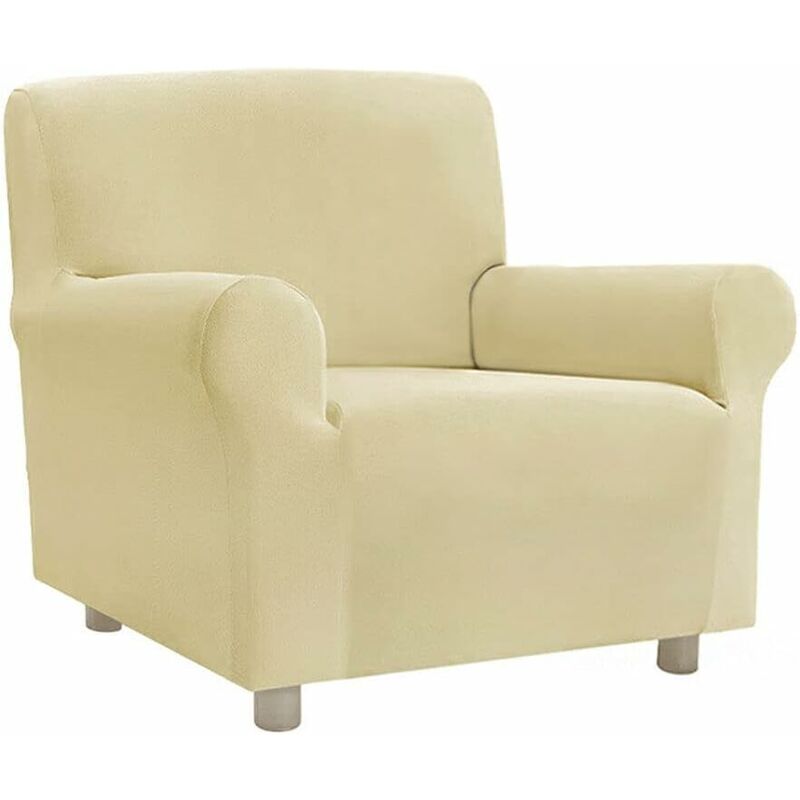 foto del prodotto emmevi mv s.p.a. copripoltrona elasticizzato universale con braccioli copri poltrona 100 made in italy beige