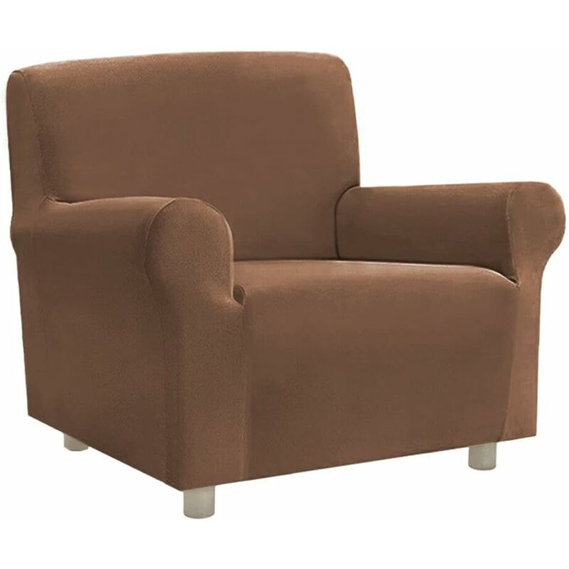 foto del prodotto emmevi mv s.p.a. copripoltrona elasticizzato universale con braccioli copri poltrona 100 made in italy marrone