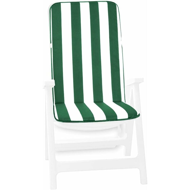 foto del prodotto emmevi mv s.p.a. cuscino copri sedia universale morbido a righe tessuto cotone esterno giardino 100 made in italy verde