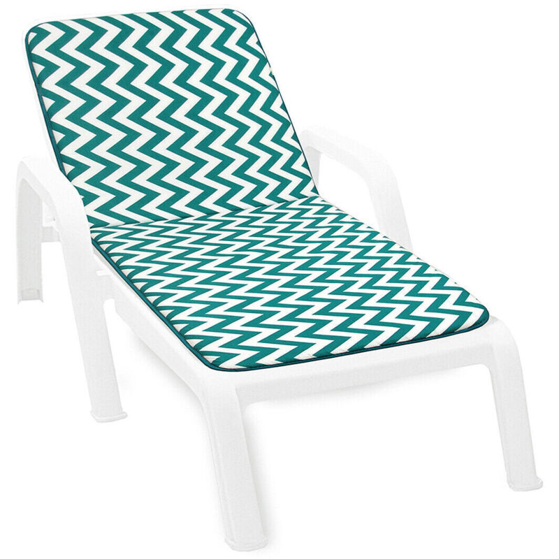foto del prodotto emmevi mv s.p.a. cuscino sdraio morbido copri lettino prendisole pieghevole a righe zig zag 100 made in italy verde