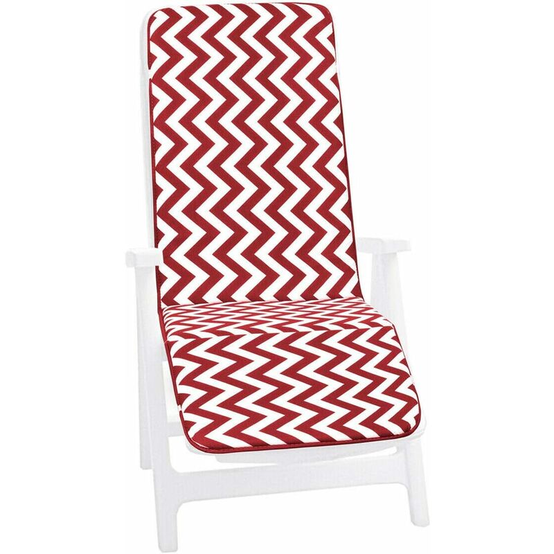 foto del prodotto emmevi mv s.p.a. cuscino sdraio zig zag poltrona morbido copri lettino poggiapiedi pieghevole 100 made in italy rosso
