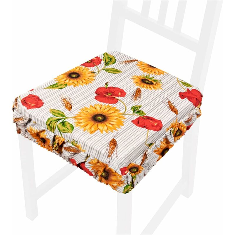 foto del prodotto emmevi mv s.p.a. cuscino sedia cotone sfoderabile lavabile girasole coprisedia fascia elastica moderno 100 made in italy