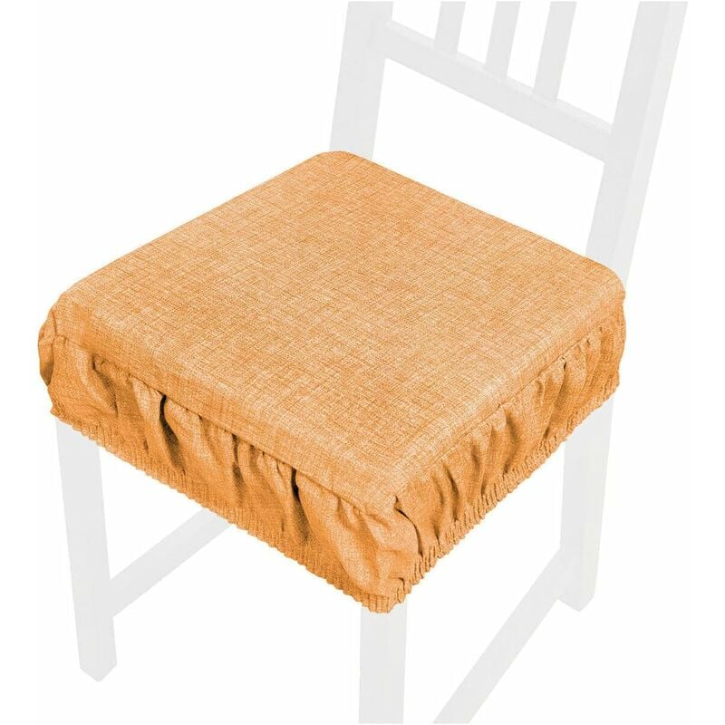 foto del prodotto emmevi mv s.p.a. cuscino sedia morbido sfoderabile coprisedia cotone lavabile colore pastello 100 made in italy arancione