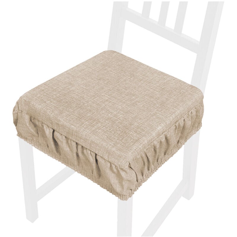 foto del prodotto emmevi mv s.p.a. cuscino sedia morbido sfoderabile coprisedia cotone lavabile colore pastello 100 made in italy beige