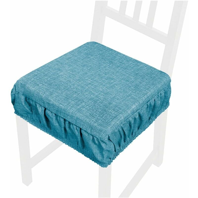foto del prodotto emmevi mv s.p.a. cuscino sedia morbido sfoderabile coprisedia cotone lavabile colore pastello 100 made in italy blu