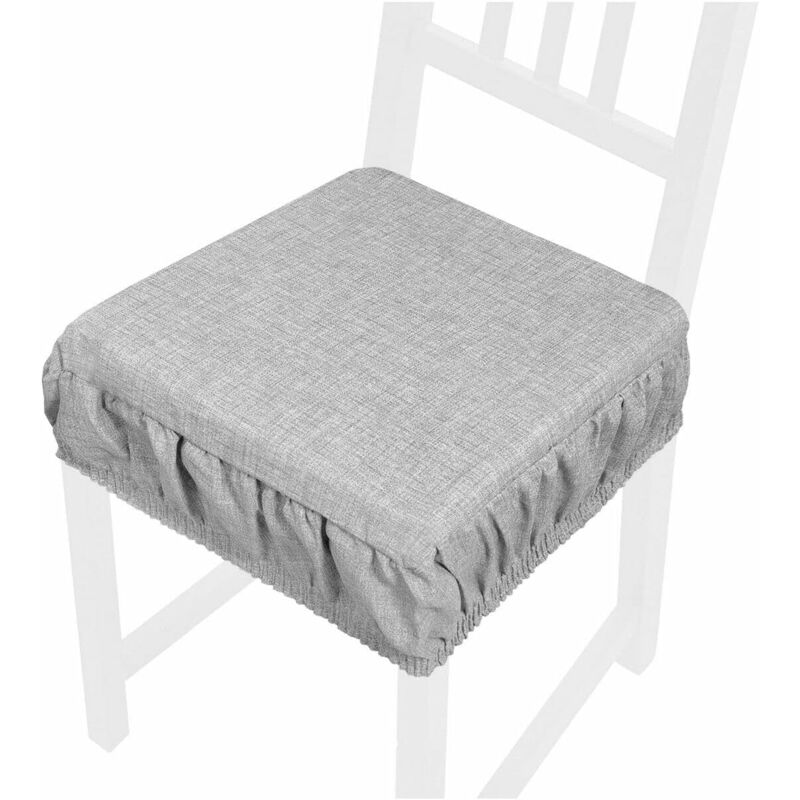 foto del prodotto emmevi mv s.p.a. cuscino sedia morbido sfoderabile coprisedia cotone lavabile colore pastello 100 made in italy grigio