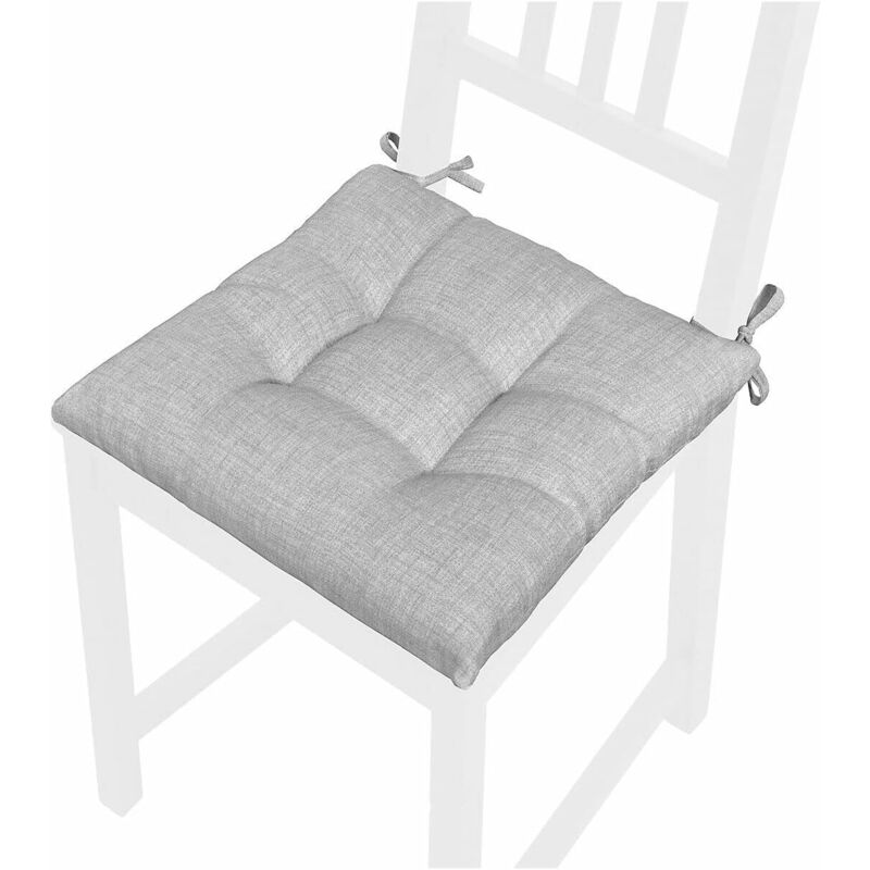 foto del prodotto emmevi mv s.p.a. cuscino sedia pastello morbido universale coprisedia cotone imbottito 100 made in italy grigio