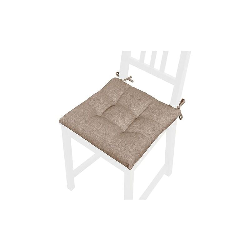 foto del prodotto emmevi mv s.p.a. cuscino sedia pastello morbido universale coprisedia cotone imbottito 100 made in italy marrone