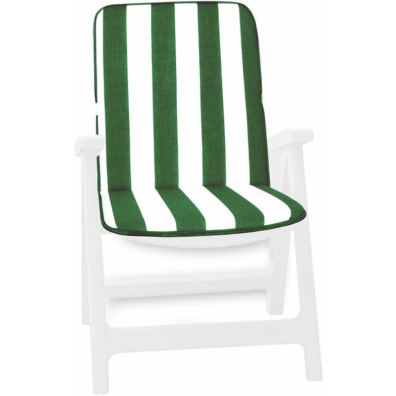 foto del prodotto emmevi mv s.p.a. cuscino sedia poltrona morbido a righe coprisedia giardino interno esterno 100 made in italy verde