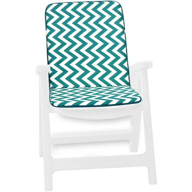 foto del prodotto emmevi mv s.p.a. cuscino sedia poltrona morbido a righe zig zag casa giardino interno esterno 100 made in italy verde