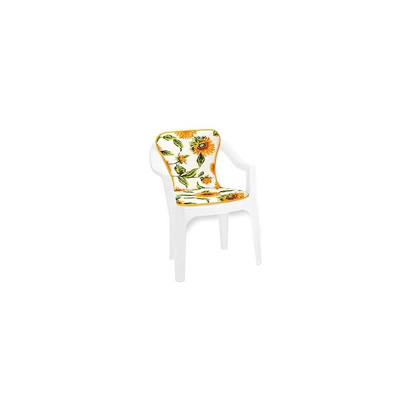 foto del prodotto emmevi mv s.p.a. cuscino sedia poltrona morbido girasoli coprisedia interno esterno bar dehor 100 made in italy bianco