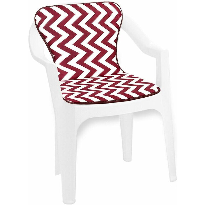 foto del prodotto emmevi mv s.p.a. cuscino sedia poltrona zig zag morbido coprisedia interno esterno bar dehor 100 made in italy rosso