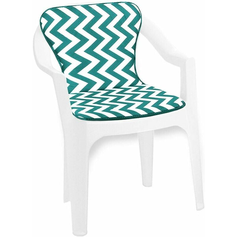 foto del prodotto emmevi mv s.p.a. cuscino sedia poltrona zig zag morbido coprisedia interno esterno bar dehor 100 made in italy verde