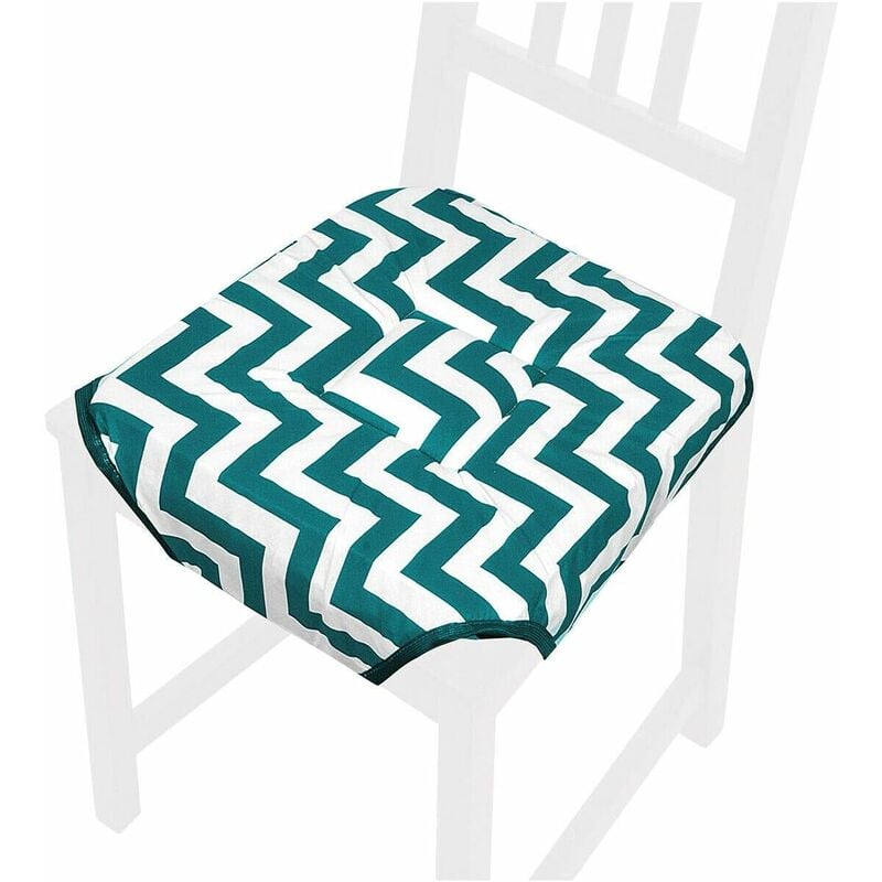 foto del prodotto emmevi mv s.p.a. cuscino sedia universale cotone lavabile coprisedia morbido a righe zig zag 100 made in italy verde