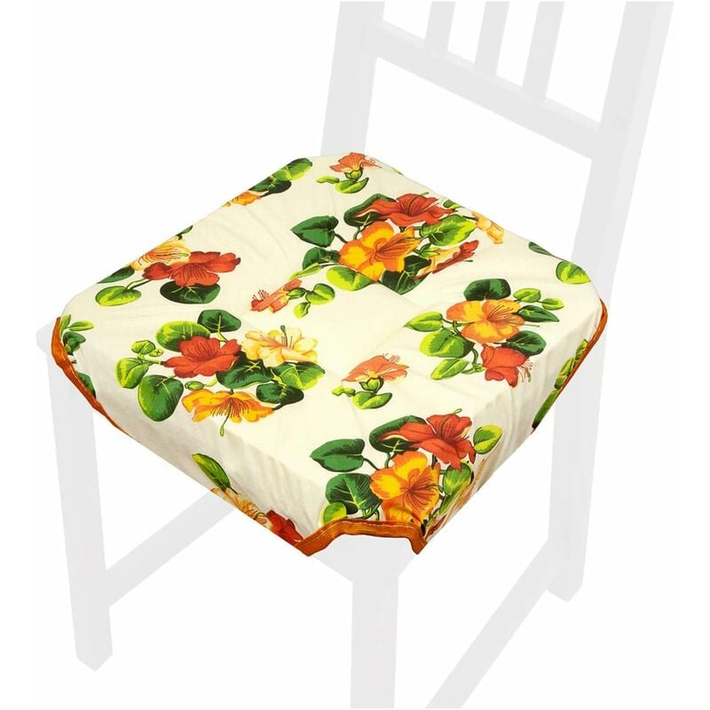 foto del prodotto emmevi mv s.p.a. cuscino sedia universale cotone lavabile coprisedia morbido fiorito 100 made in italy