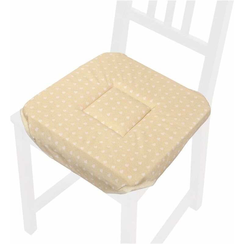 foto del prodotto emmevi mv s.p.a. cuscino sedia universale morbido cotone coprisedia pois cucina lavabile con alette 100 made in italy