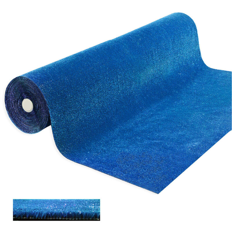 foto del prodotto emmevi mv s.p.a. erba sintetica blu 7 mm decorativa al metro h200 cm tappeto prato su misura manto erboso