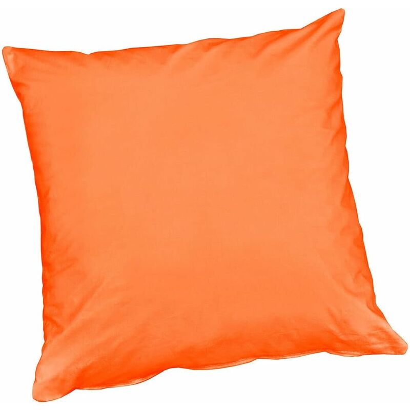 foto del prodotto emmevi mv s.p.a. fodera cuscino cotone lucido 40x40 cm cerniera copricuscino 100 made in italy arancione