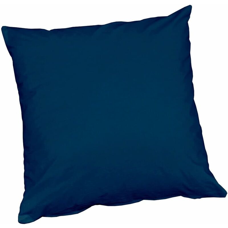 foto del prodotto emmevi mv s.p.a. fodera cuscino cotone lucido 40x40 cm cerniera copricuscino 100 made in italy blu scuro