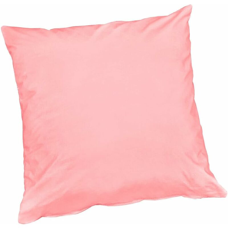 foto del prodotto emmevi mv s.p.a. fodera cuscino cotone lucido 40x40 cm cerniera copricuscino 100 made in italy rosa