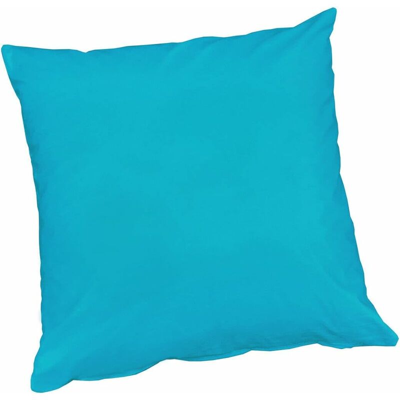 foto del prodotto emmevi mv s.p.a. fodera cuscino cotone lucido 40x40 cm cerniera copricuscino 100 made in italy turchese