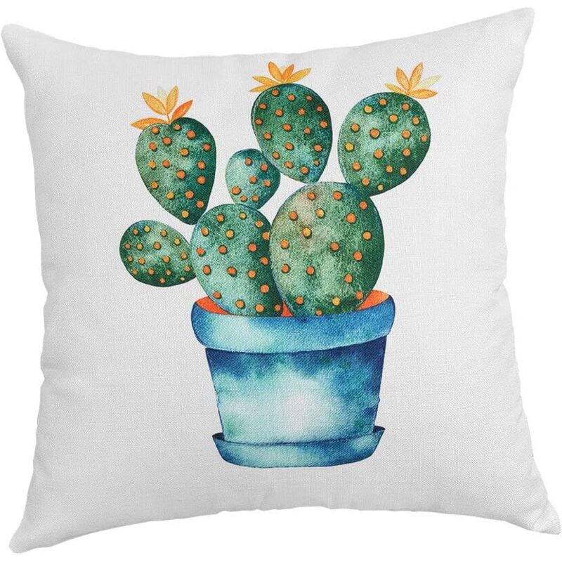 foto del prodotto emmevi mv s.p.a. fodera cuscino divano 45x45 cm cerniera federa piante grasse copricuscino cactus a 
