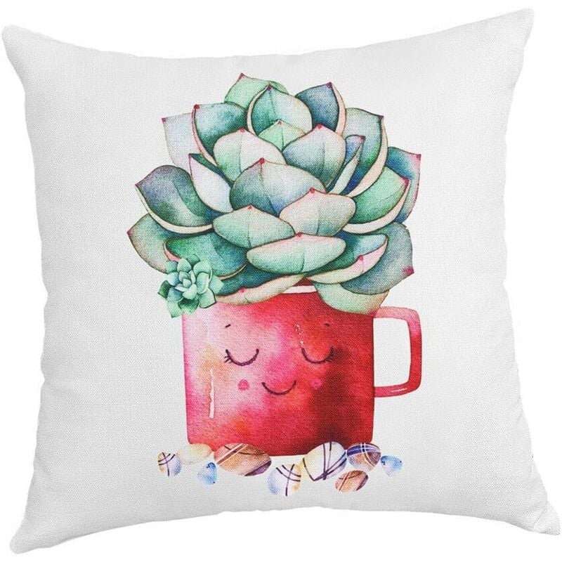 foto del prodotto emmevi mv s.p.a. fodera cuscino divano 45x45 cm cerniera federa piante grasse copricuscino cactus d 