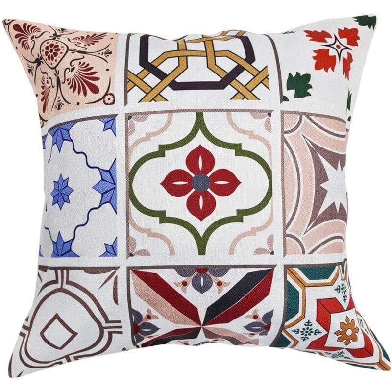 foto del prodotto emmevi mv s.p.a. fodera cuscino divano letto 55x55 cm cerniera federa maiolica copricuscino maiolica b 