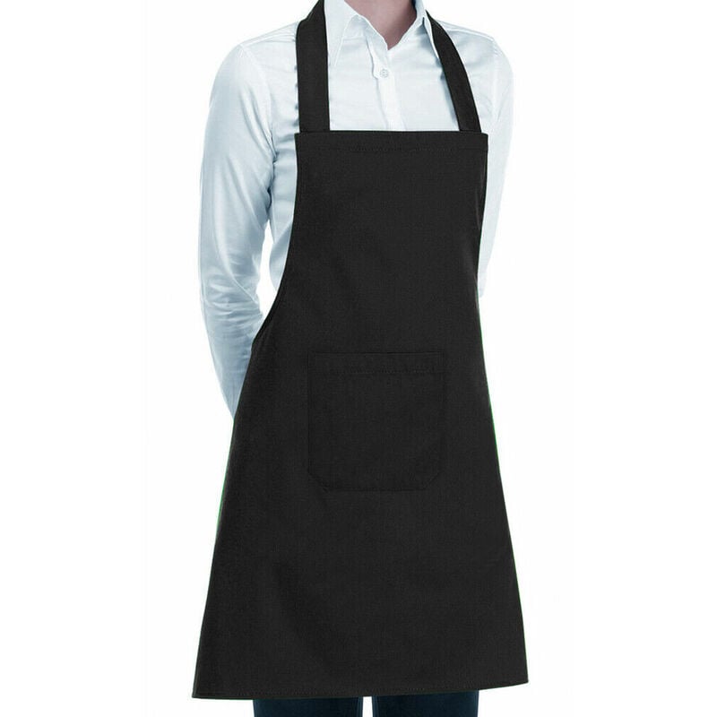 foto del prodotto emmevi mv s.p.a. grembiule cucina cotone resistente pettorina ristorante bar cameriere unisex nero