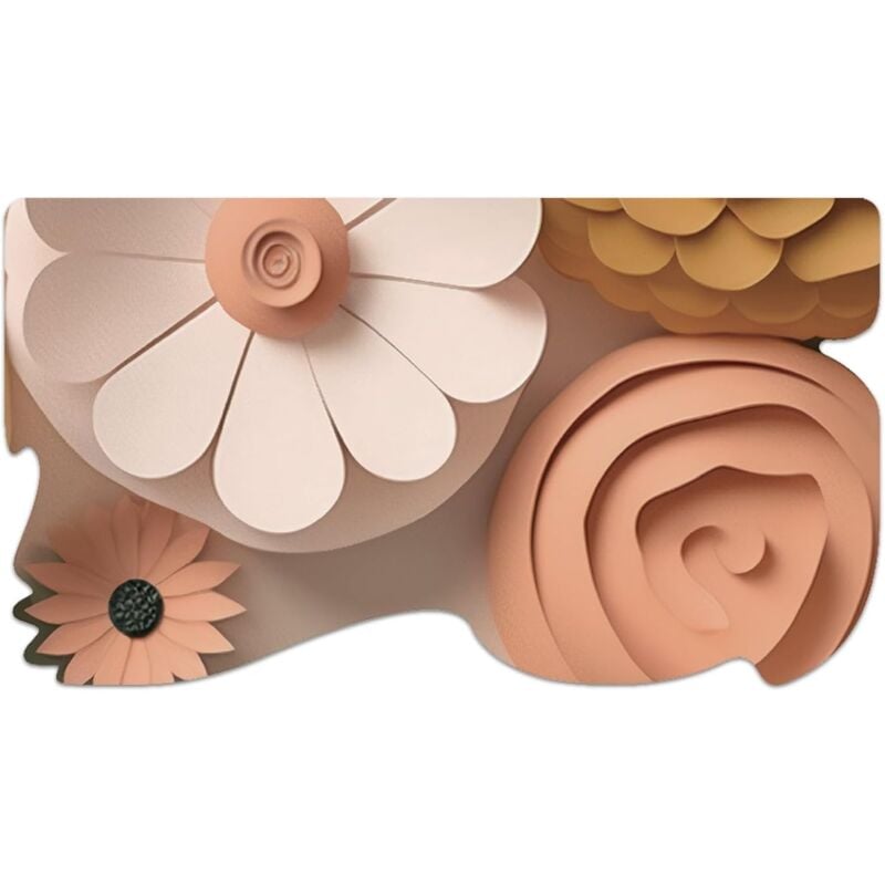 foto del prodotto emmevi mv s.p.a. le forme fiori tappeto cucina sagomato gomma moderna colorato antiscivolo stampa digitale 50x90 cm