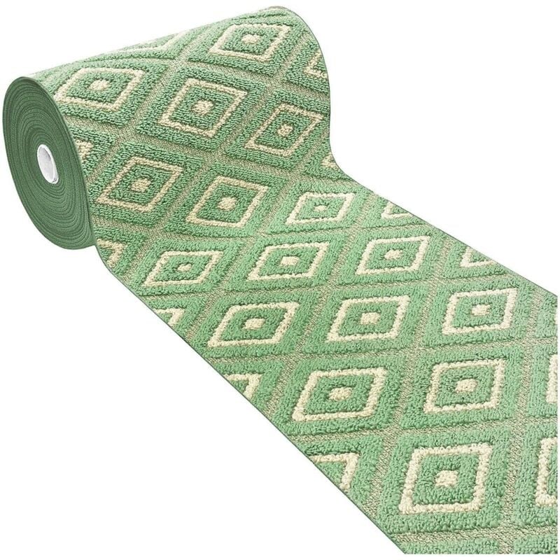 foto del prodotto emmevi mv s.p.a. - passatoia casa cucina ingresso al metro su misura design tessitura 3d aciugapassi antiscivolo - verde